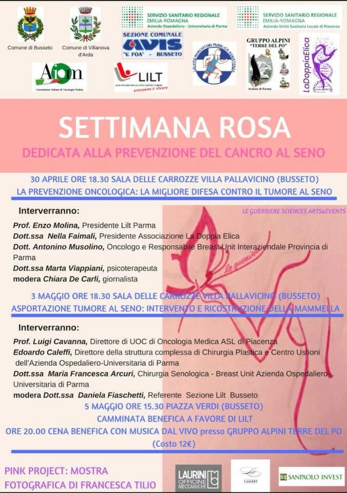 La Doppia Elica alla Settimana Rosa dedicata alla prevenzione del cancro al seno – Busseto (PR)